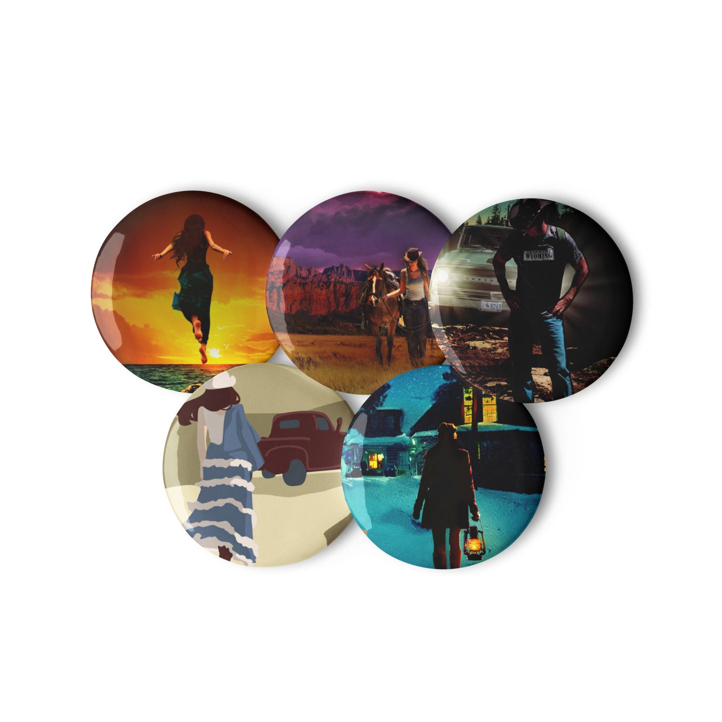 Set of PFH Book Pin Buttons