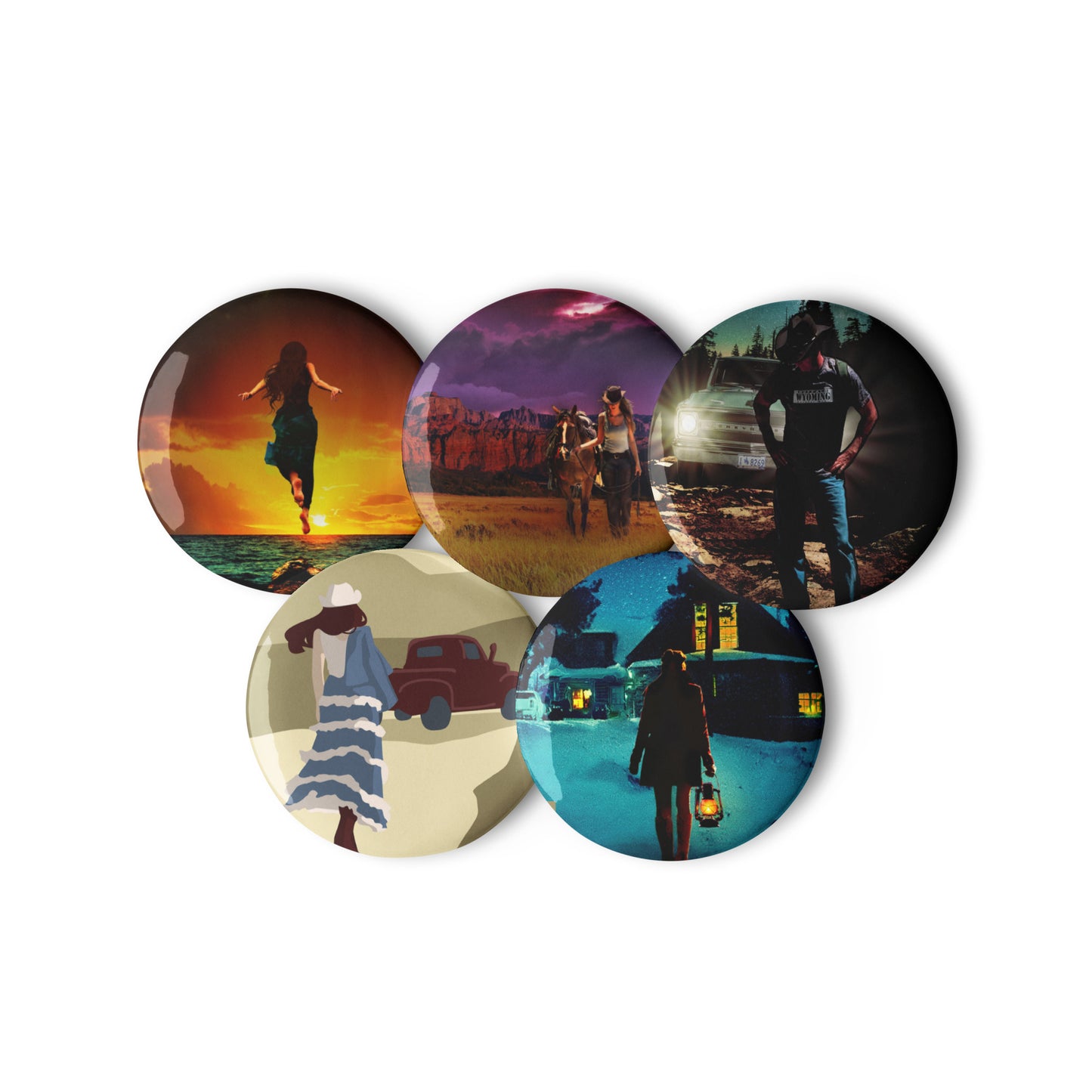 Set of PFH Book Pin Buttons