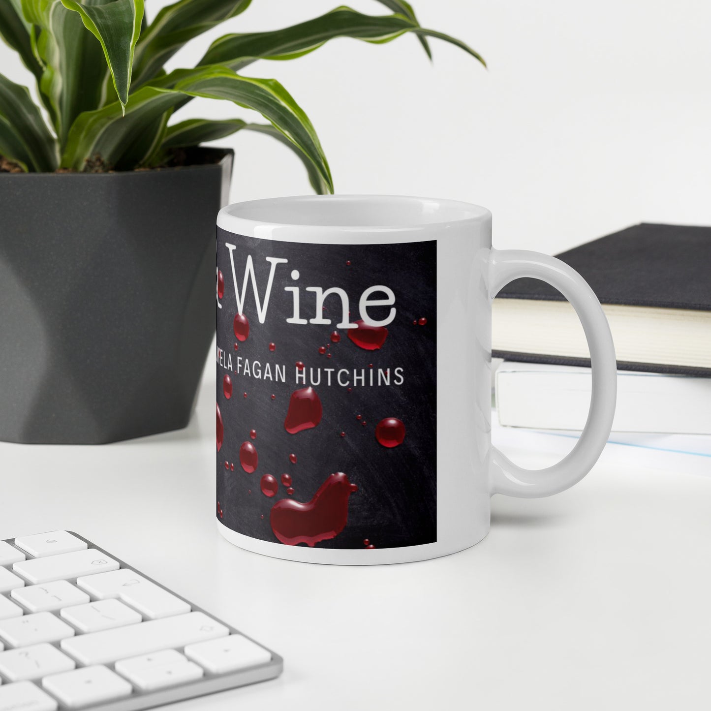 Crime & Wine White glossy mug